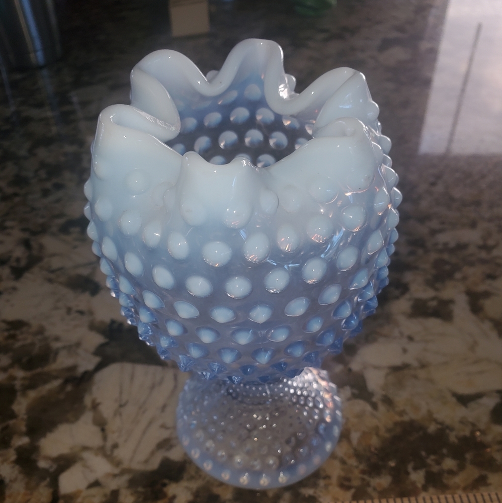 💐💐FENTON Blue Cloud hob Nob